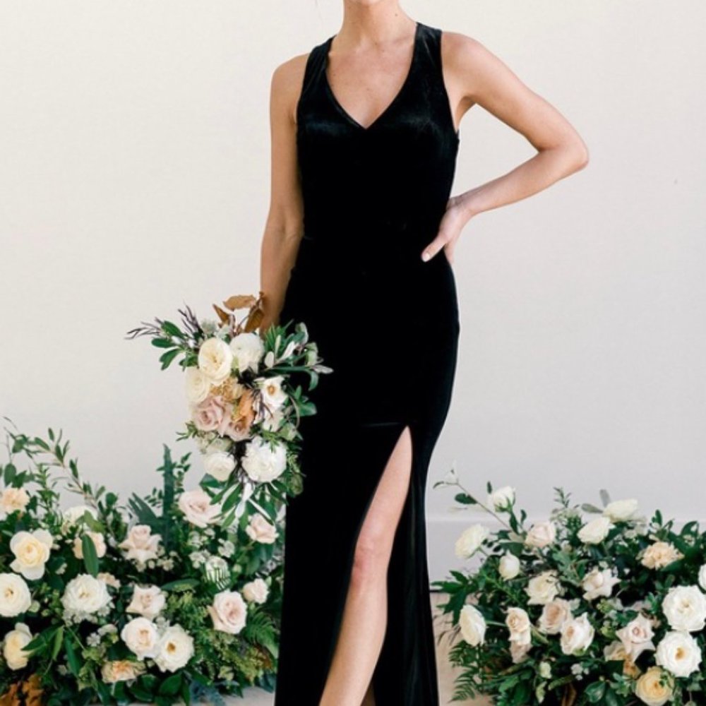 Revelry Asher Velvet Green Dress, Size 4